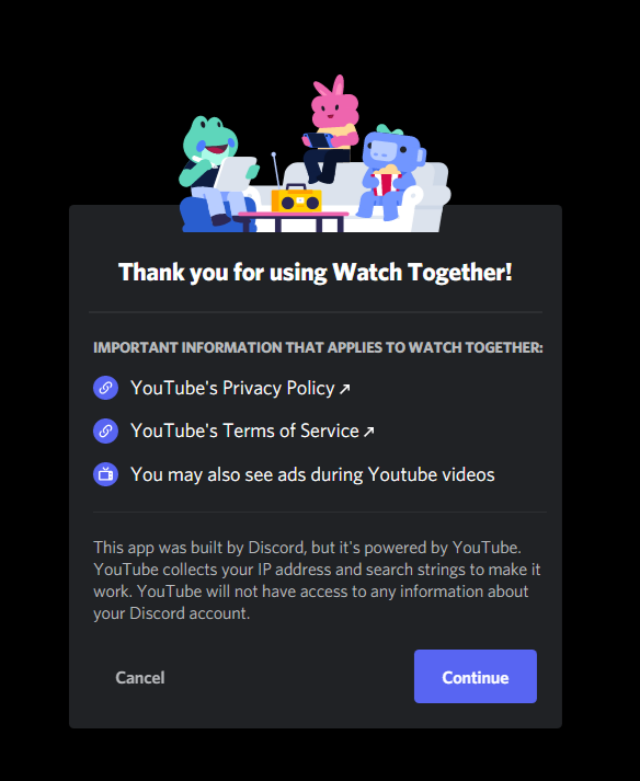 Discord youtube watch together
