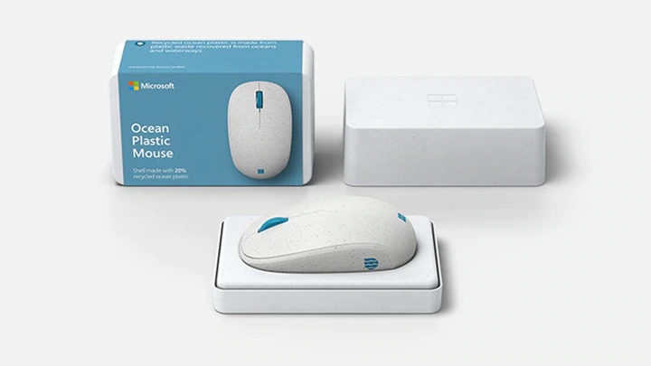 microsoft ocean plastic mouse box package