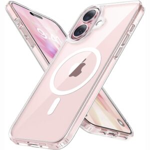 Husa compatibila cu Incarcare Magsafe pentru Apple iPhone 17, CASEY STUDIOS™, de Protectie, Slim, pentru Incarcare Wireless, Margini Ridicate pentru Protectia Ecranului si a Camerelor, Transparent