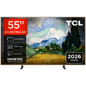 Televizor TCL MiniLed Art 55A400 Pro, 139 cm, QLED, Smart Google TV, 4K Ultra HD, 144Hz, Clasa E (Model 2026)